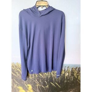 Waterman Lifeguard Windansea Hooded Long Sleeve Shirt Earn Your Salt Blue Large